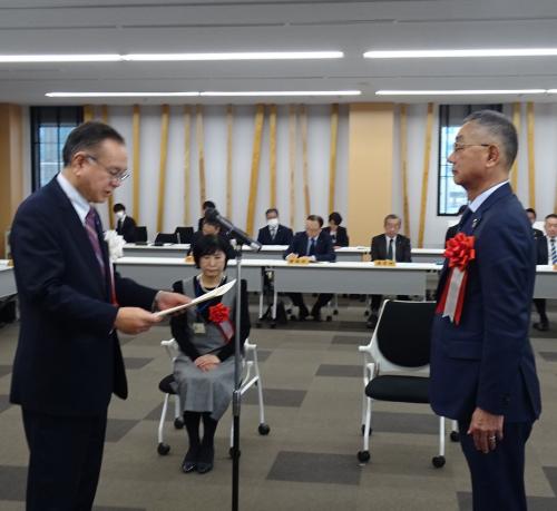 全国町村会表彰、宮崎県町村会表彰（町村長の部）　黒木　敏之　高鍋町長